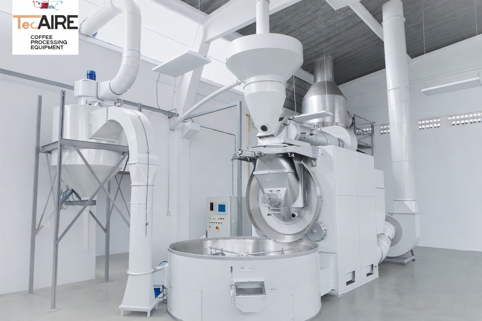 TecAIRE industrial coffee roaster for energy-efficient roasting